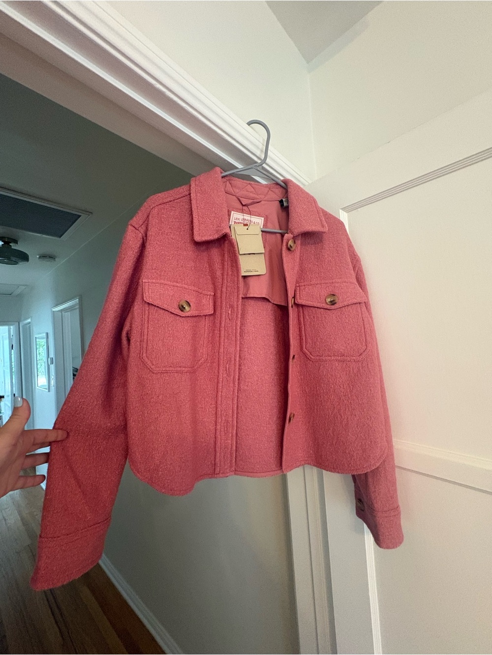 Levi's Pink Wool-Blend Jean Jacket